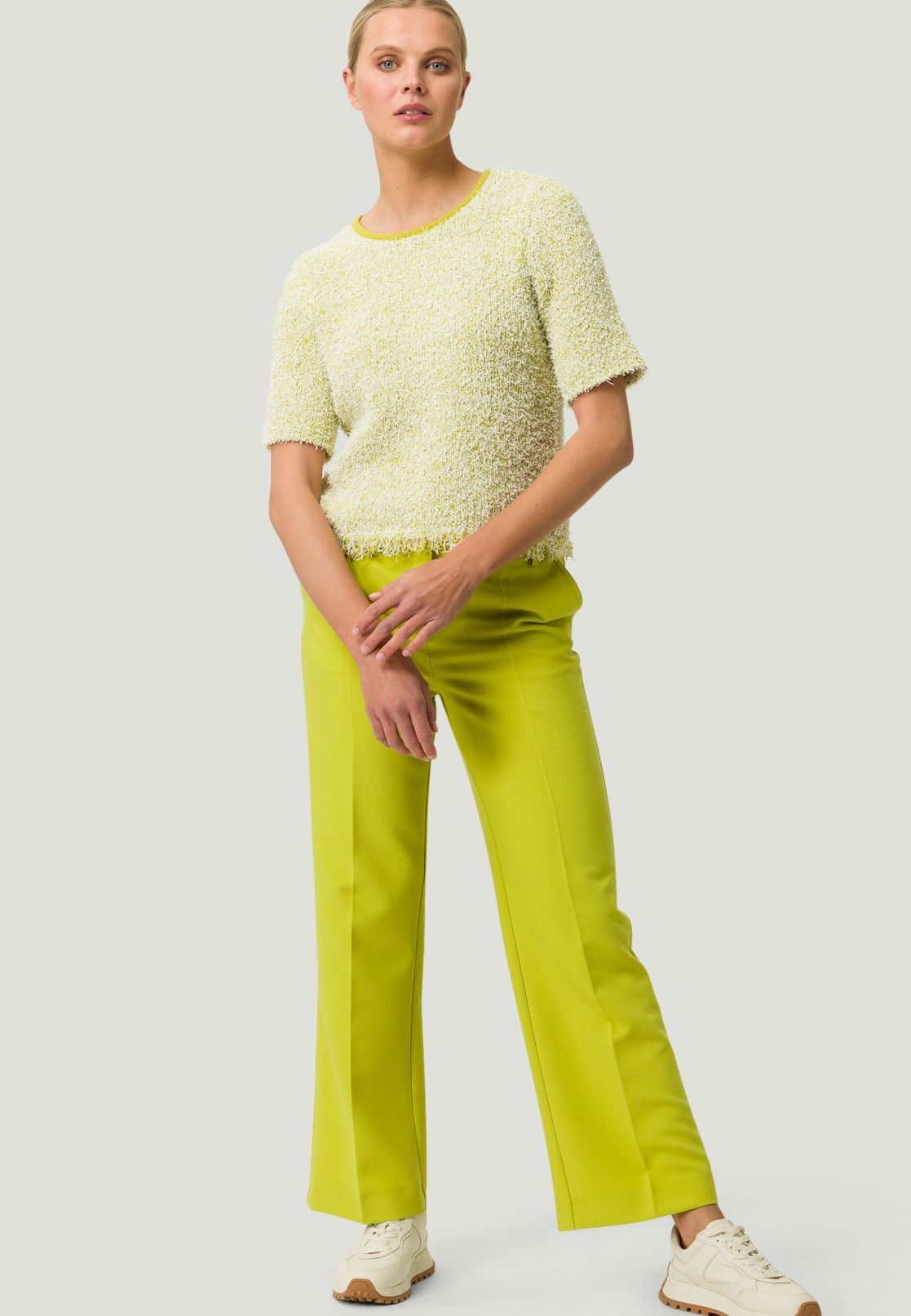 Sommerpullover kurzarm mit Fransen