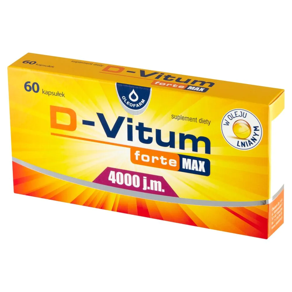 D-Vitum Forte Max 4000 IU, dodatak prehrani s vitaminom D, kapsule