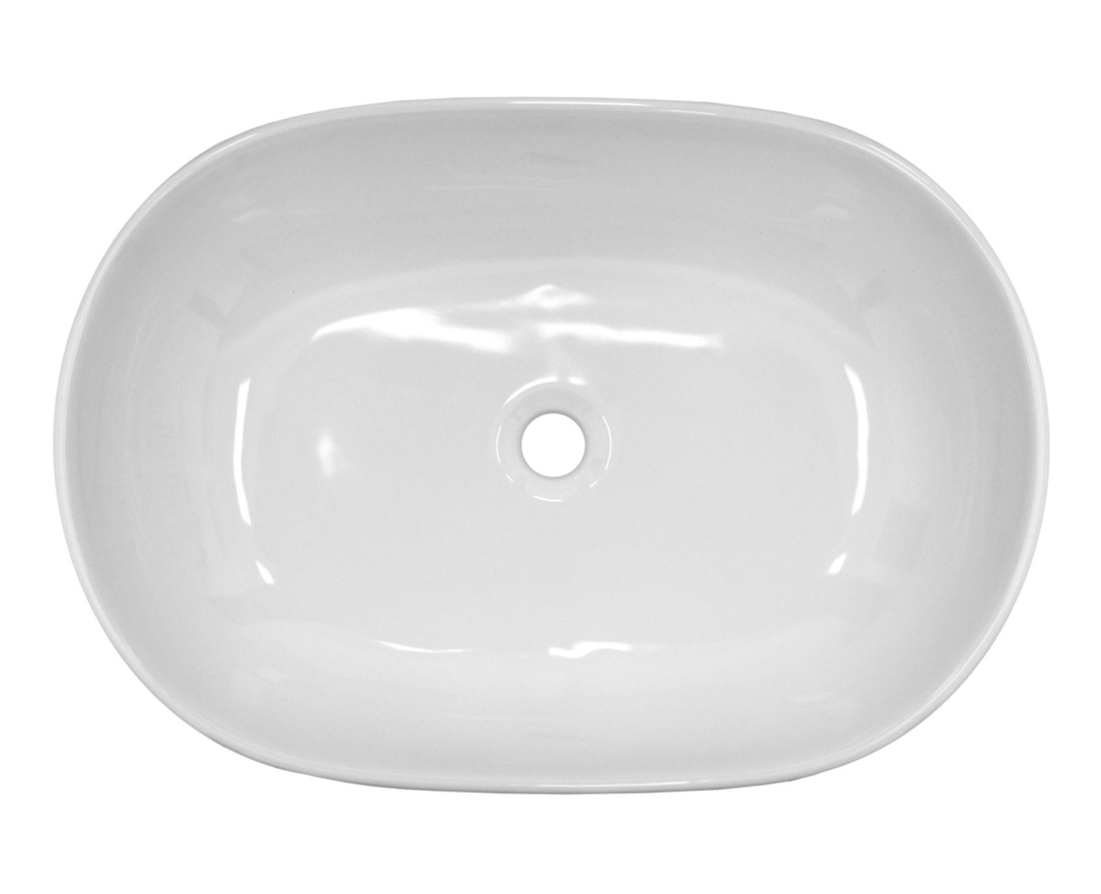 HAGO Aufsatzwaschbecken Keramik Waschbecken oval 600x420x145 weiß ohne Überlauf Aufsatzwaschbe