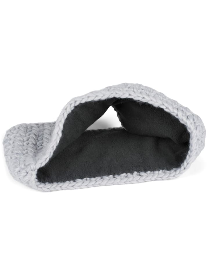 styleBREAKER Gehäkeltes Stirnband in Hellgrau günstig kaufen onesize