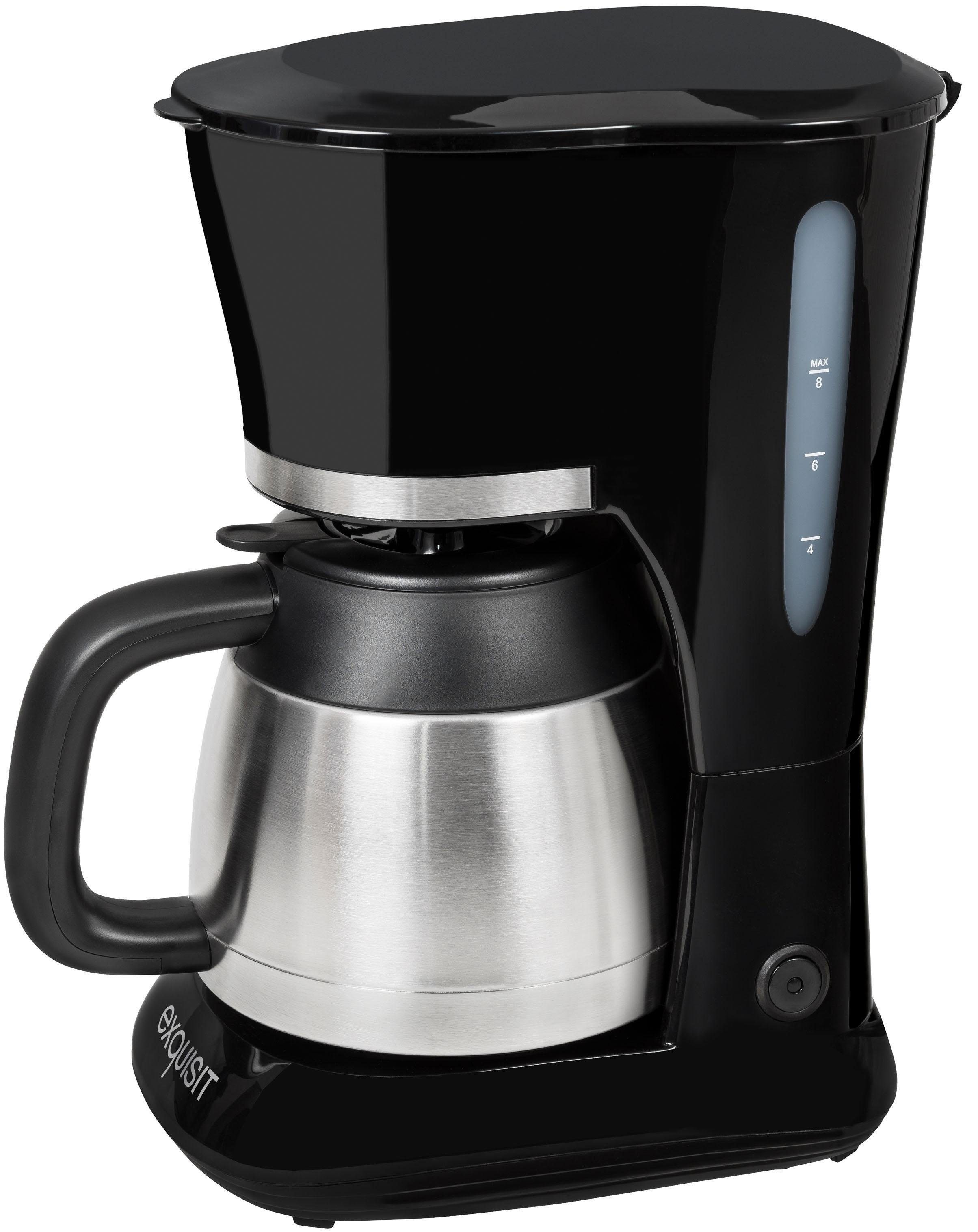 exquisit Filterkaffeemaschine KA 6501 sw, 1l Kaffeekanne, Papierfilter 1x4