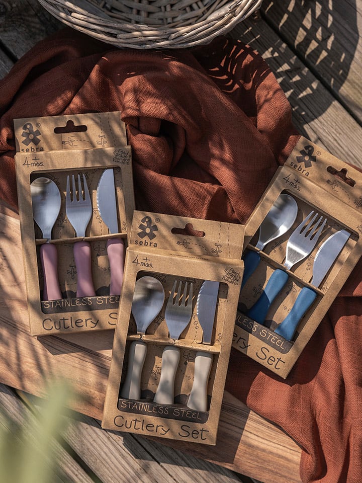 Sebra 3tlg. Besteck in Blau günstig kaufen onesize