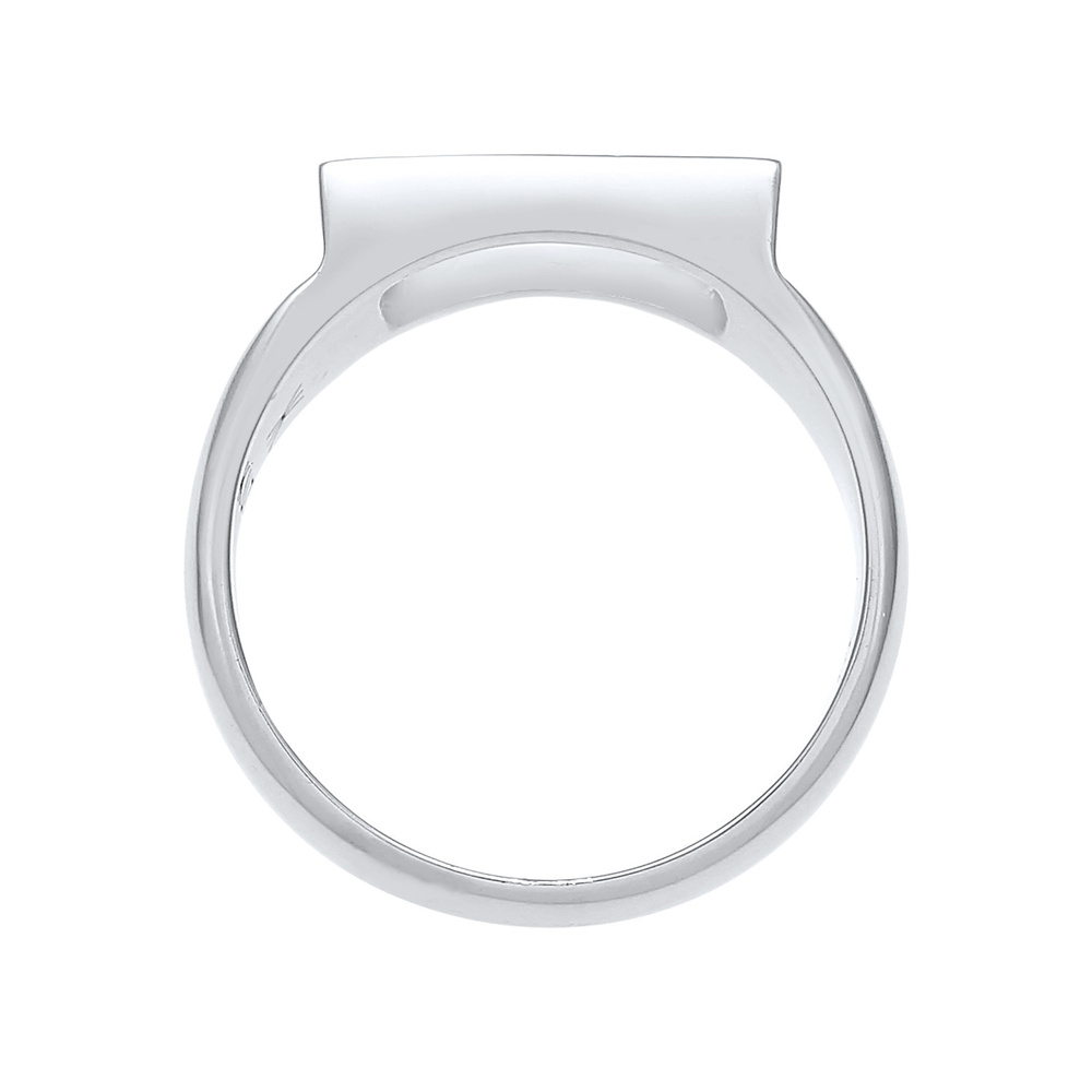 KUZZOI KUZZOI Bague Siegelring Herren Rechteckig 925 Silber Bague