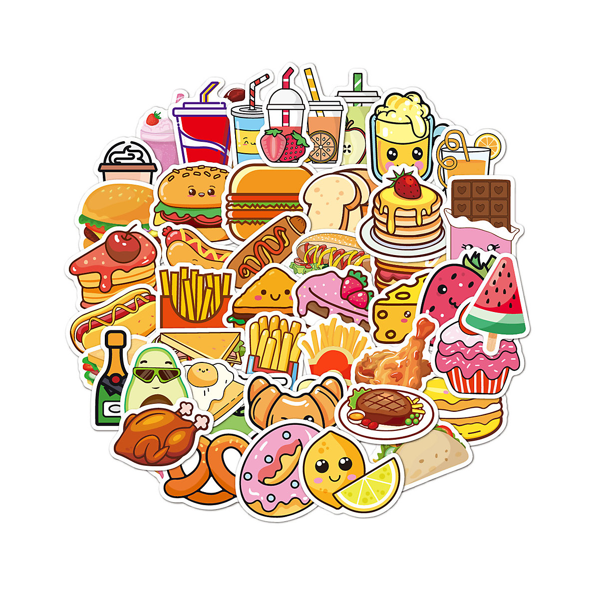 frler Aufkleber 50 Stück Vinyl Stickers Sticker für Kinder