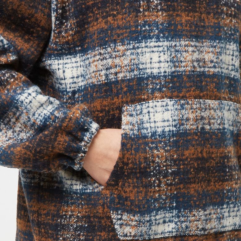 Pleasures Machinist Poncho Hoodie brown/blue