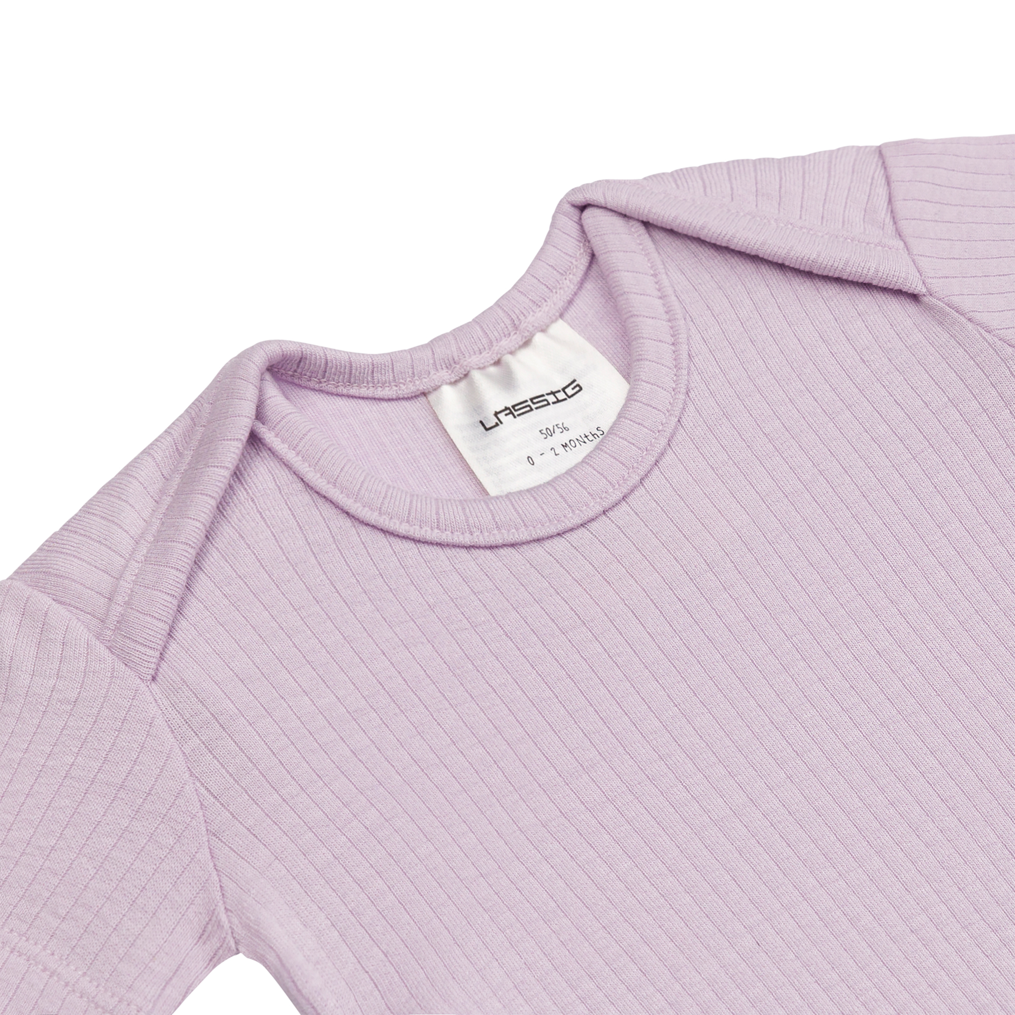 Baby Body Langarm - gerippt, Lila