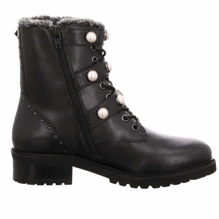 SPM Stiefeletten schwarz Pearlfur Ankle Boot