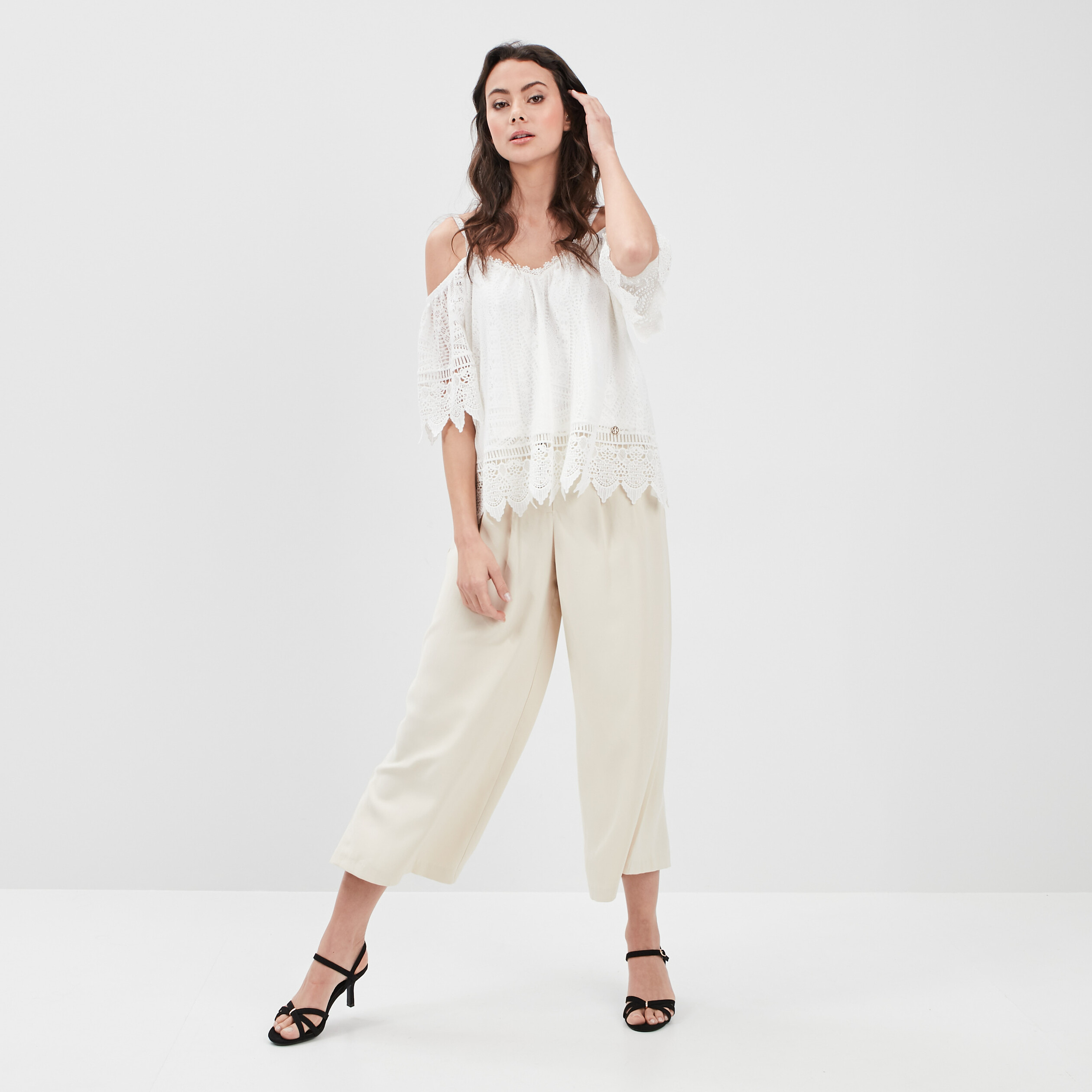 T-shirt manches courtes ivoire femme | La Halle