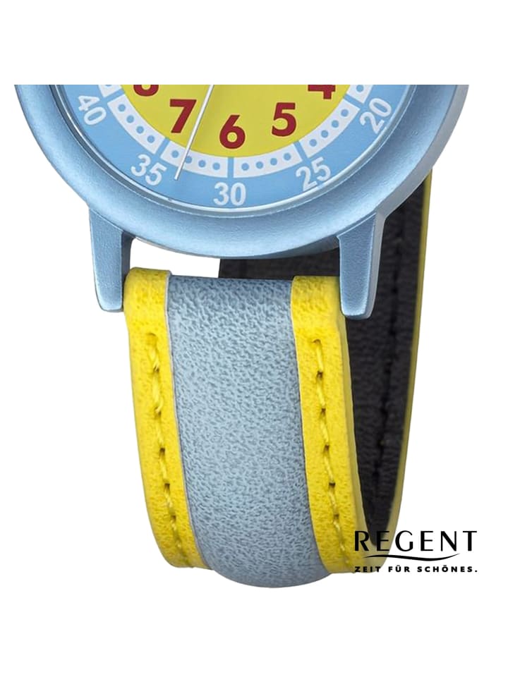 Regent Analog-Armbanduhr Regent Metallarmband gelb, hellblau klein (ca. 29,5mm) günstig kaufen onesize