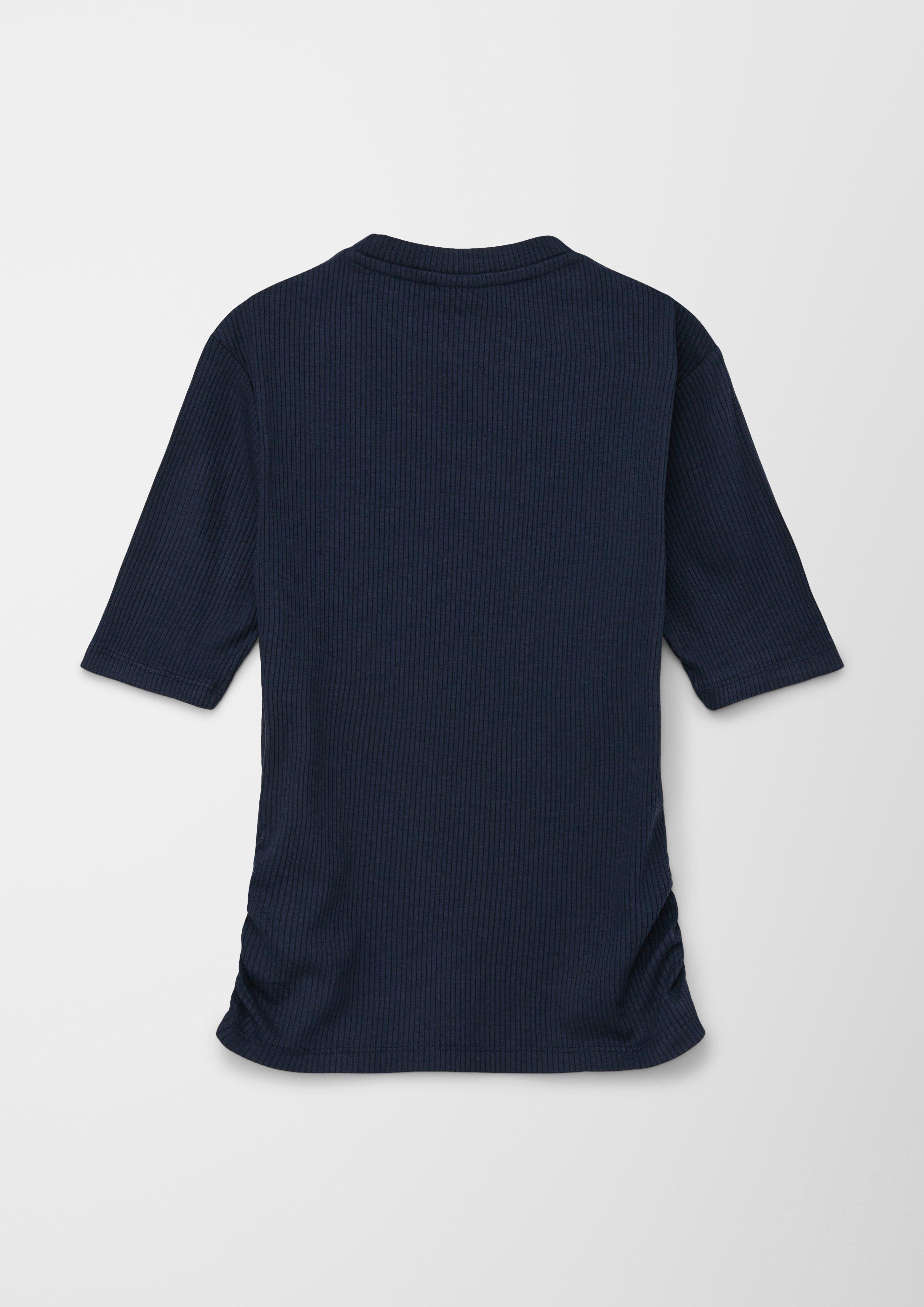 Eng anliegendes Rippshirt mit Raffung  2128030-5952