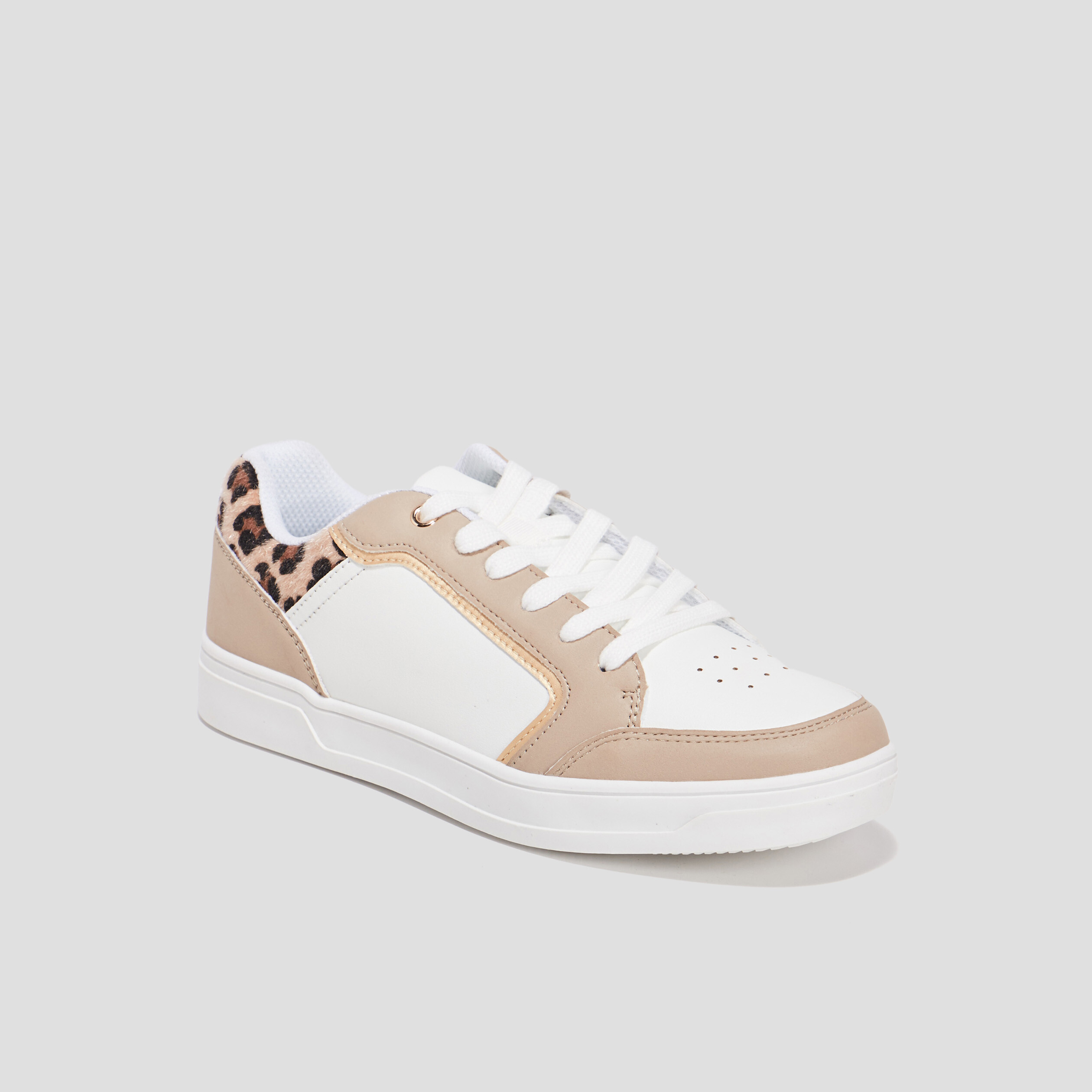 Tennis à lacets blanc femme | La Halle