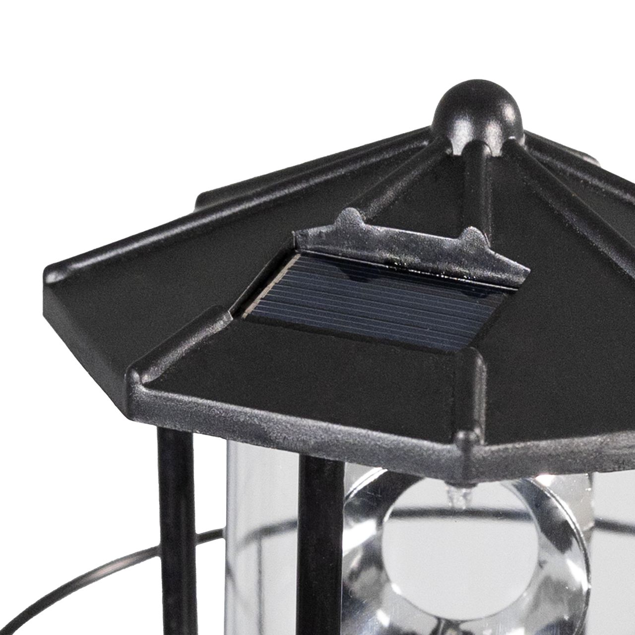 Lemodo Leuchtturm MARITIM mit Solar-Rundum-Leuchte in rot