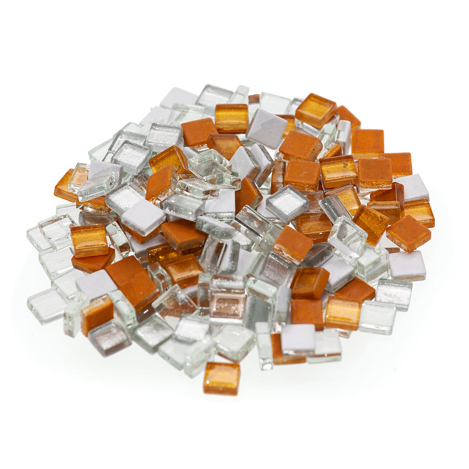 Softglas-Mosaik, metallic-mix, 10 x 10 mm, 200 g