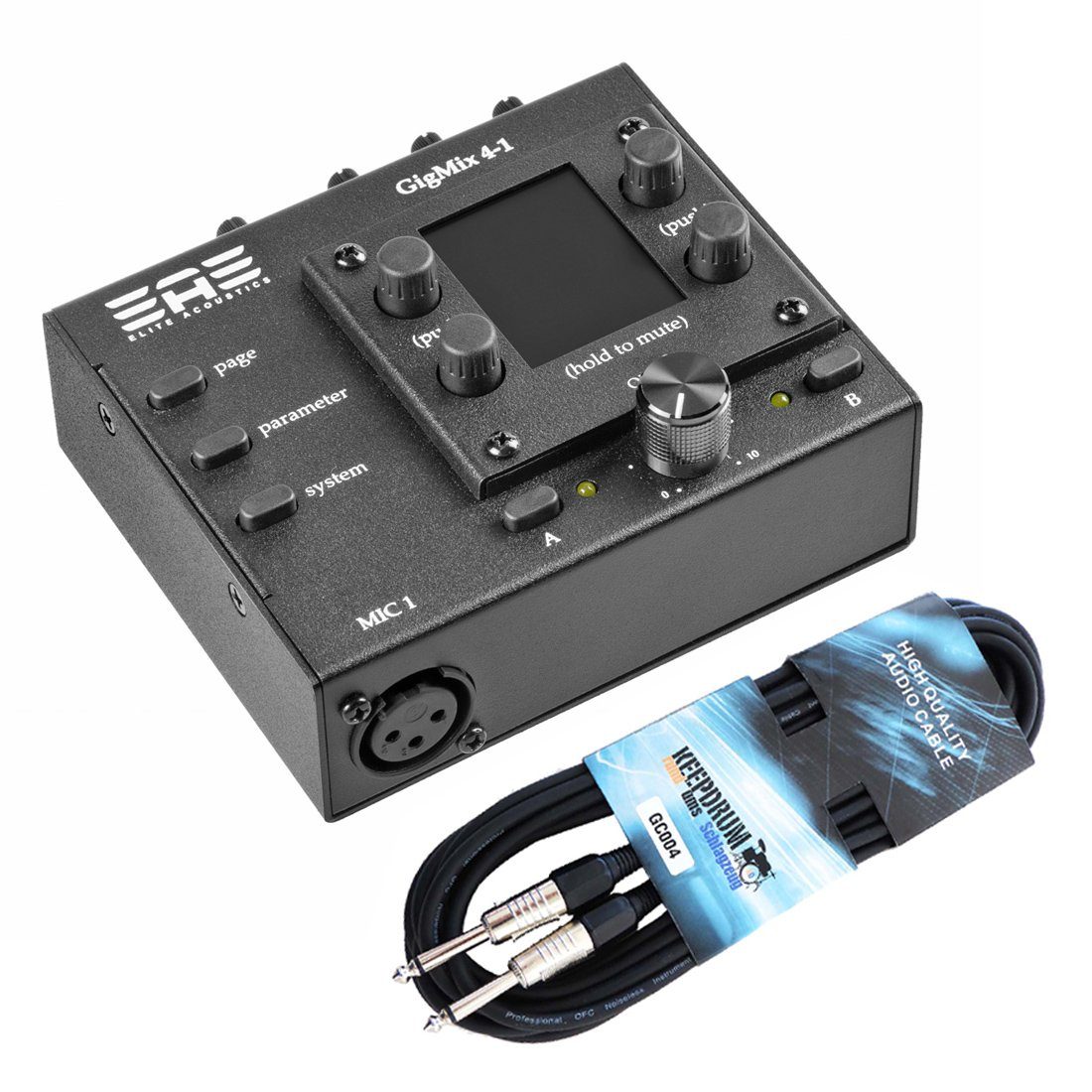 Elite Acoustics Mischpult Elite Acoustics GigMix 4-1 Digitalmixer mit Kabel