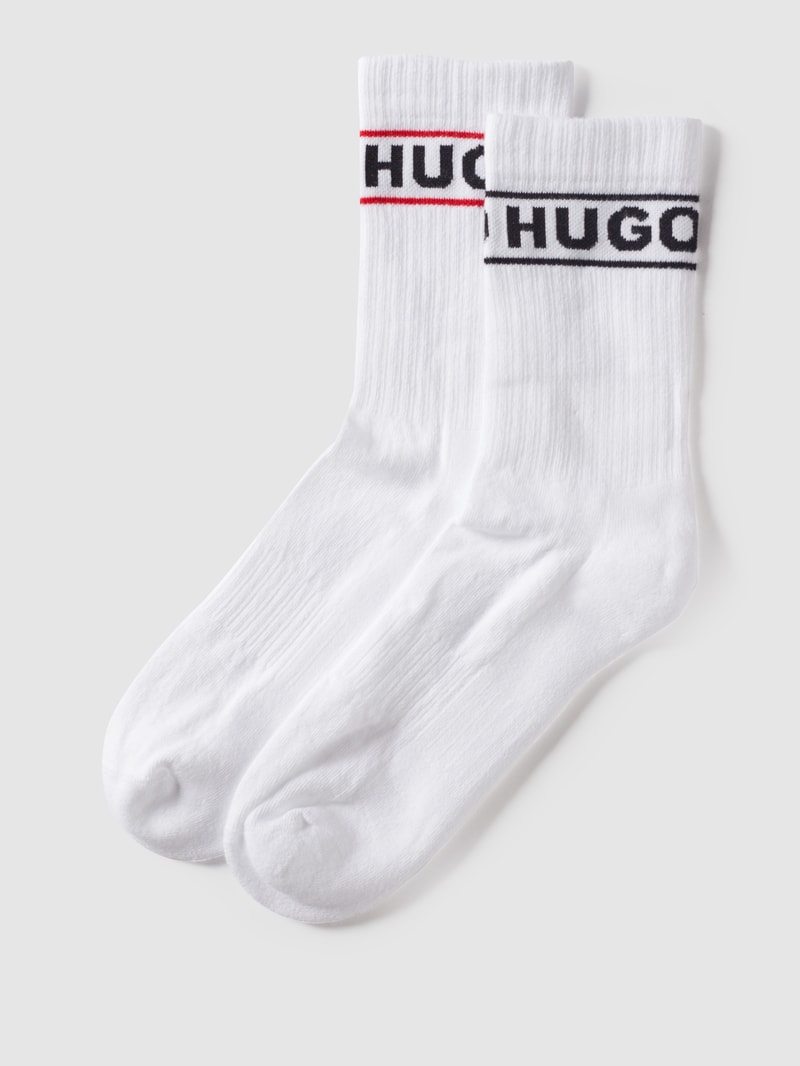 Socken mit Label-Print im 2er-Pack in weiß