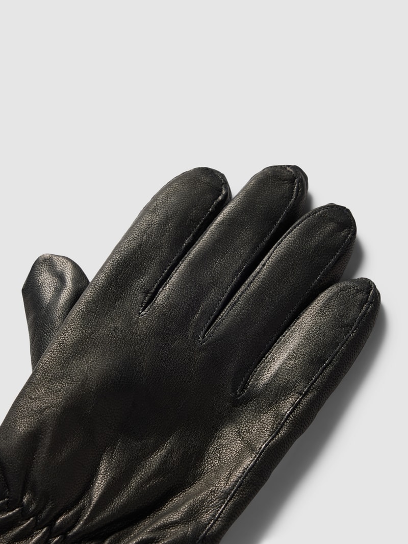 Handschuhe mit Label-Detail Modell 'Detroit' in schwarz