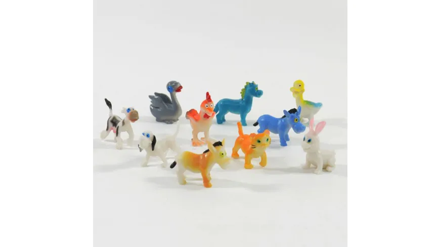 Kögler - Bunte Bauernhoftiere, ca. 4 cm, 20 Stück pro Set im Polybeutel