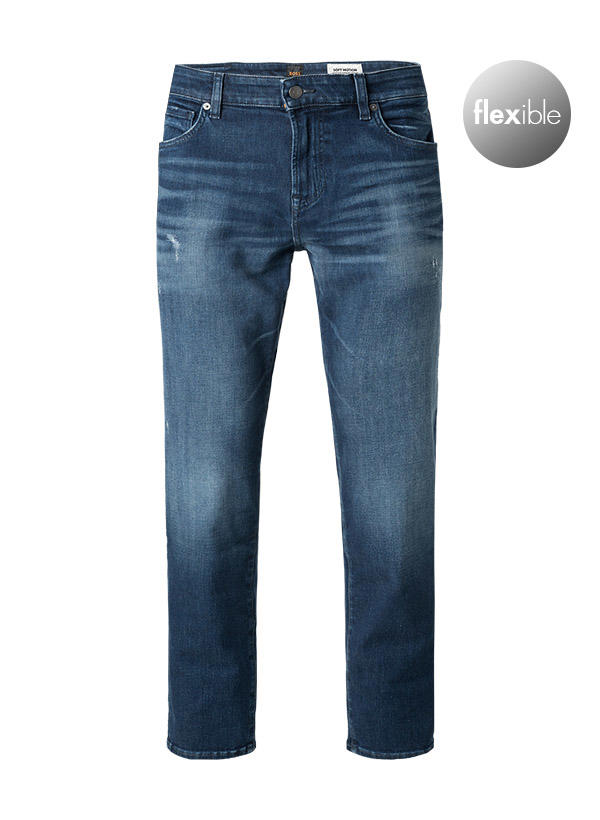 BOSS Orange, Jeans Onyx, Slim Taper Fit, Baumwoll-Stretch, blau