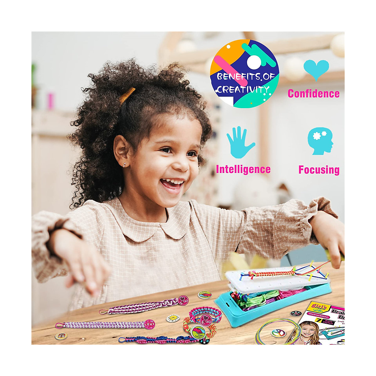 Freundschaftsbändchen Bastelset Armbänder DIY für Kinder