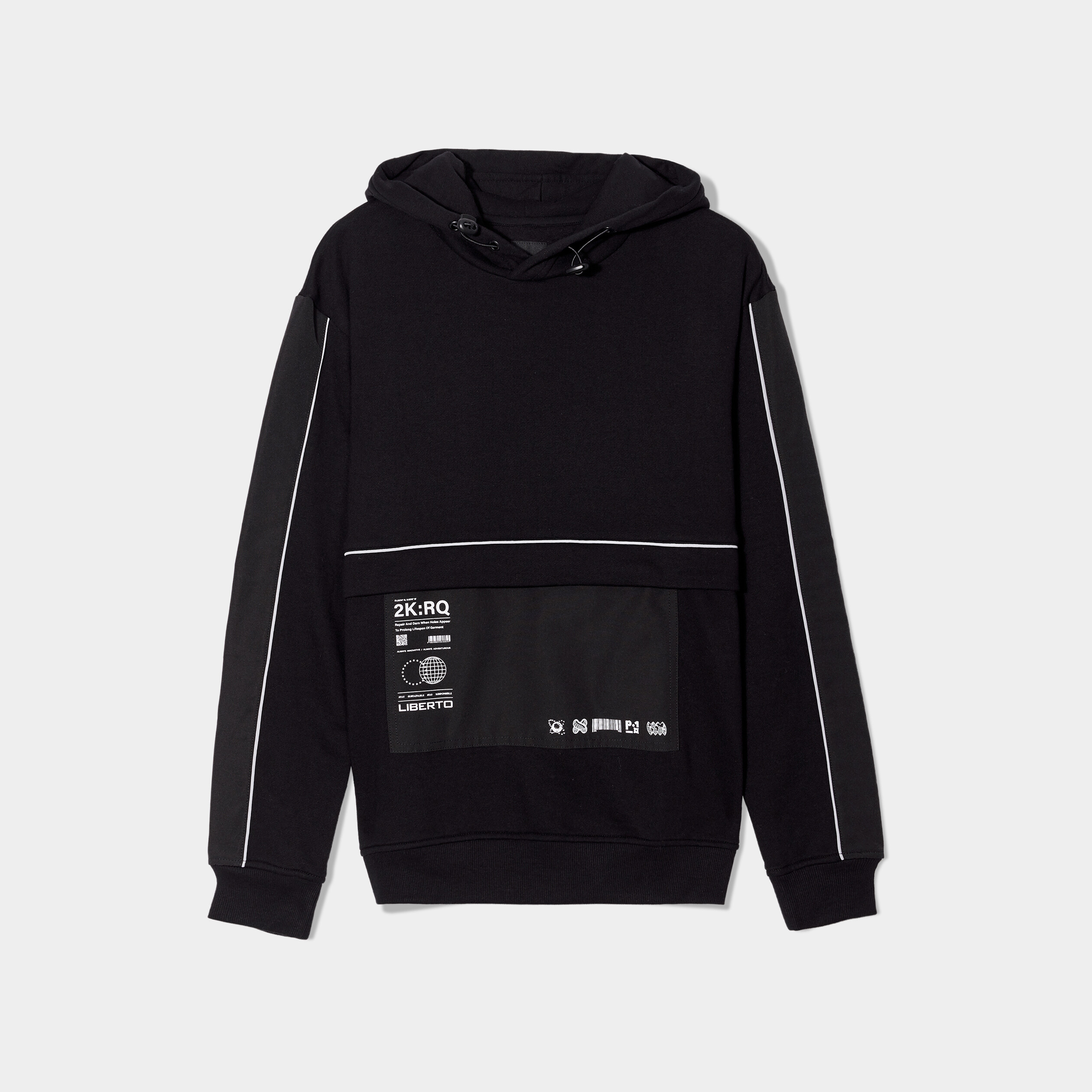 Sweat à capuche hoodie Liberto noir homme | La Halle