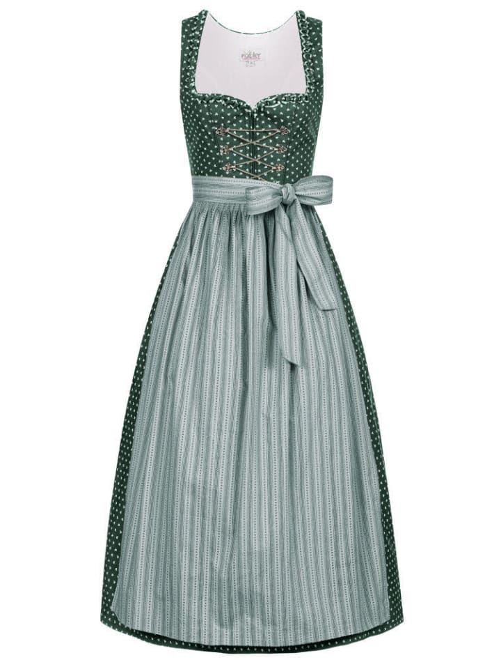 Nübler Dirndl lang Thea in Petrol günstig kaufen