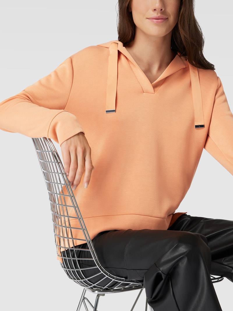 Hoodie mit Tunnelzug in orange