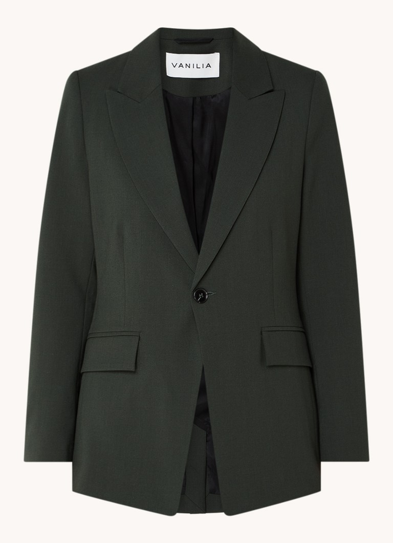 Vanilia Blazer in wool blend with flap pockets