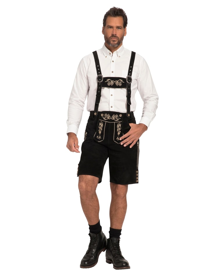 JP1880 Lederhose in schwarz günstig kaufen