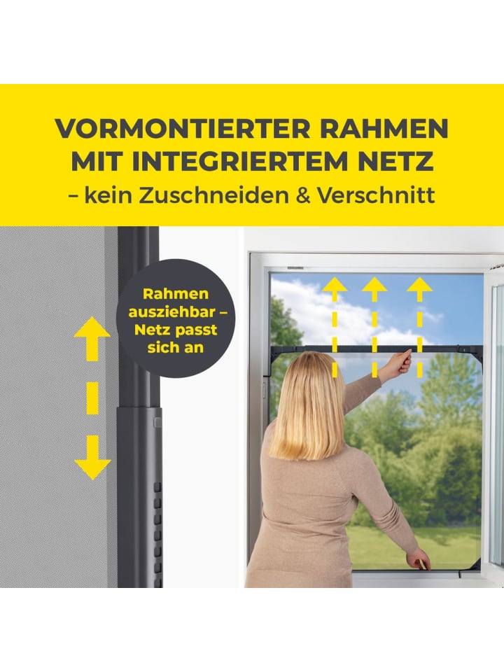 EASYmaxx EASYmaxx Insect Protect - Teleskop-Insektenschutzgitter - anthrazit - 2er-Set günstig kaufen onesize