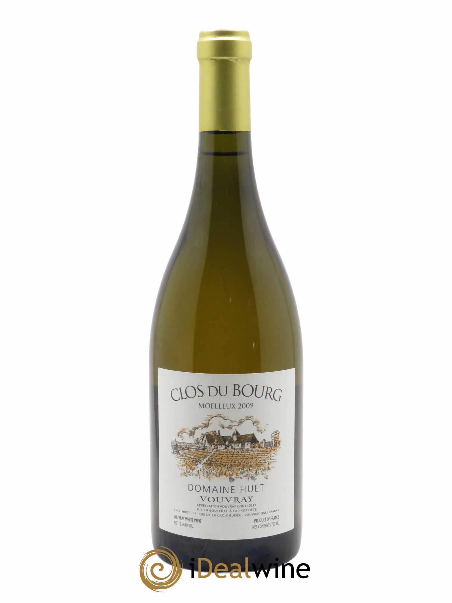 Vouvray Clos du Bourg Moelleux Domaine Huet  2009 - Lot de 1 Bouteille
