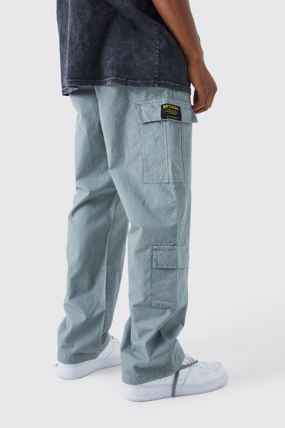 Lockere Cargo Ripstop Hose mit Etikett
