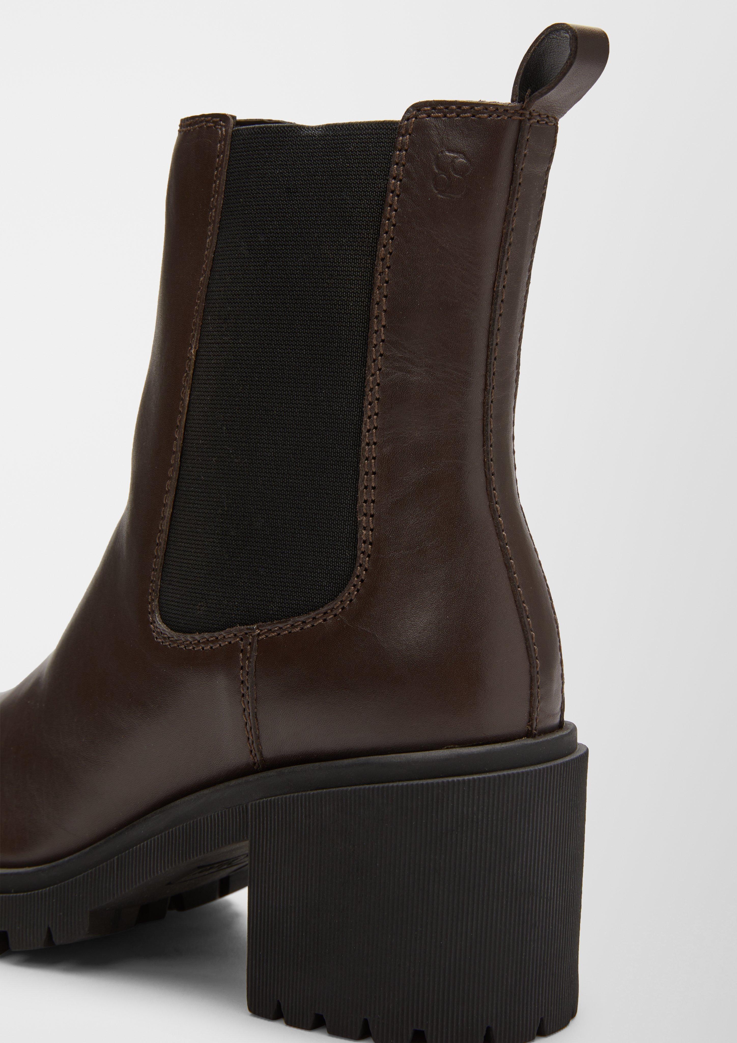 Lederstiefel mit Blockabsatz  6006626-304