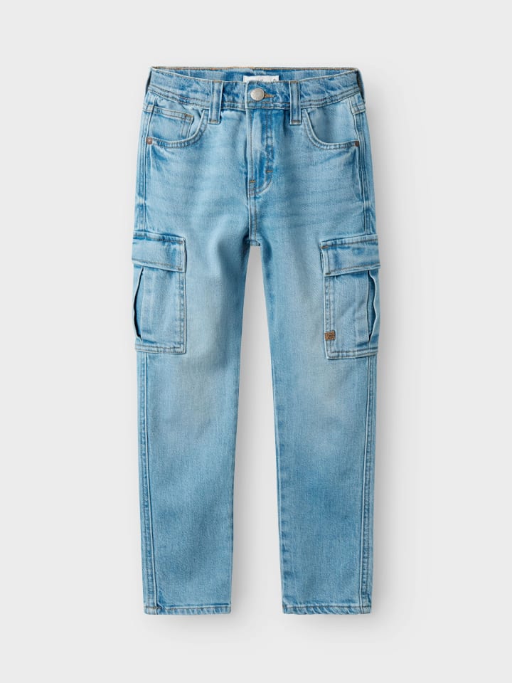 name it Cargojeans NKMSILAS TAP CARGO JEANS 6650-AZ in light blue denim günstig kaufen