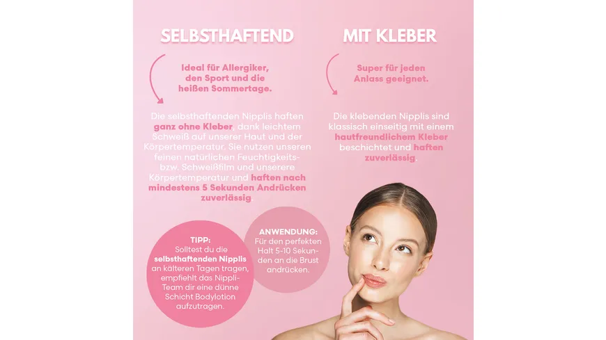 NIPPLI Nippelcover Nude mit Kleber