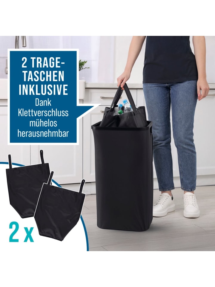 EASYmaxx EASYmaxx Pfandflaschen-Sammelbehälter, 100 l - 2 Tragetaschen & Klettverschluss günstig kaufen onesize