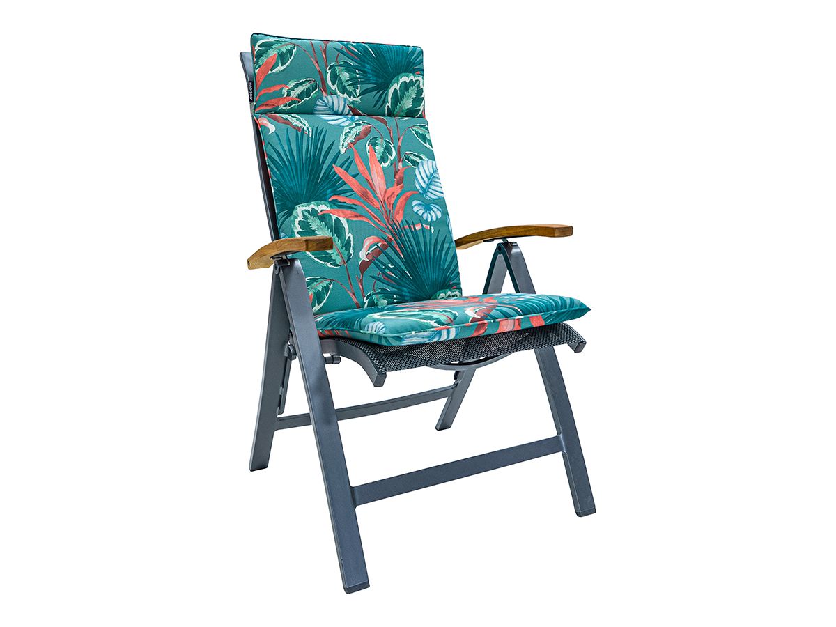 Madison Cala Sea Blue 120x50 Gartenstuhlkissen mit hoher Rückenlehne