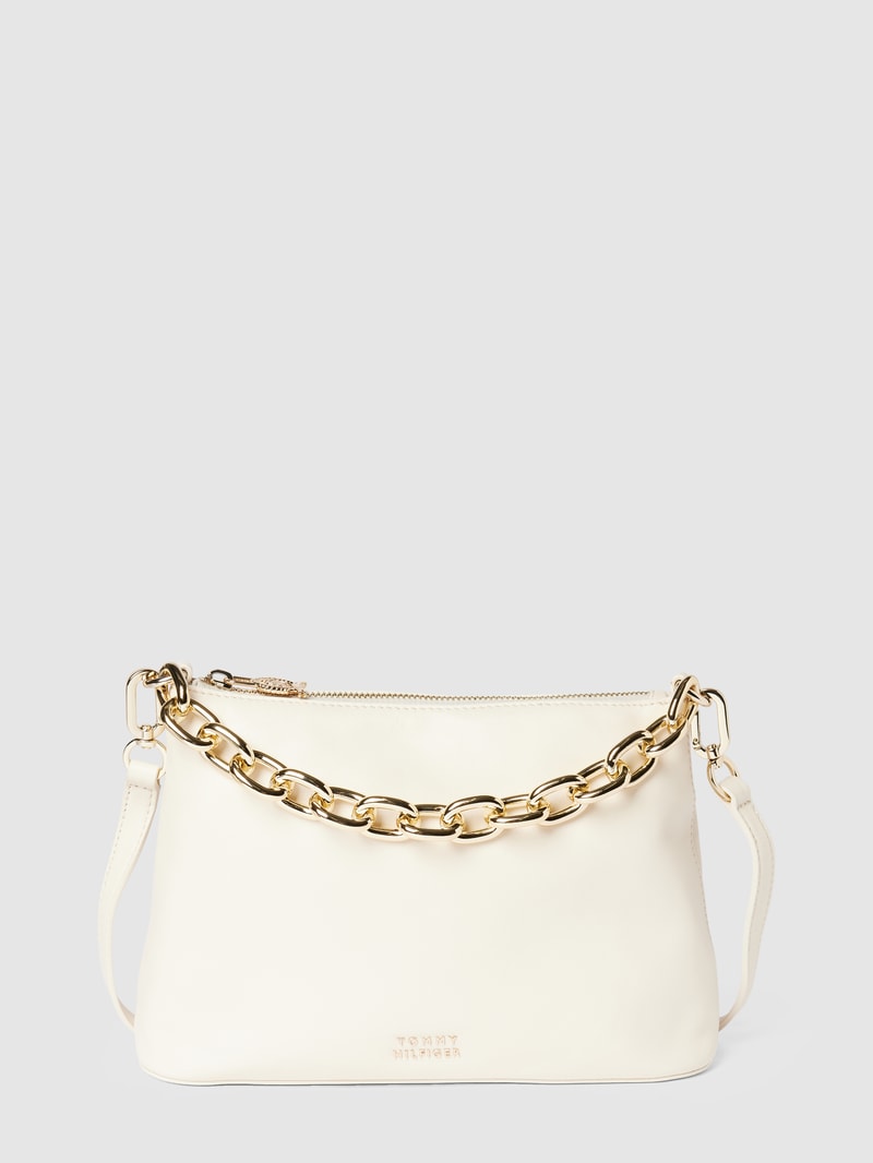 Handtasche mit Label-Details in sand