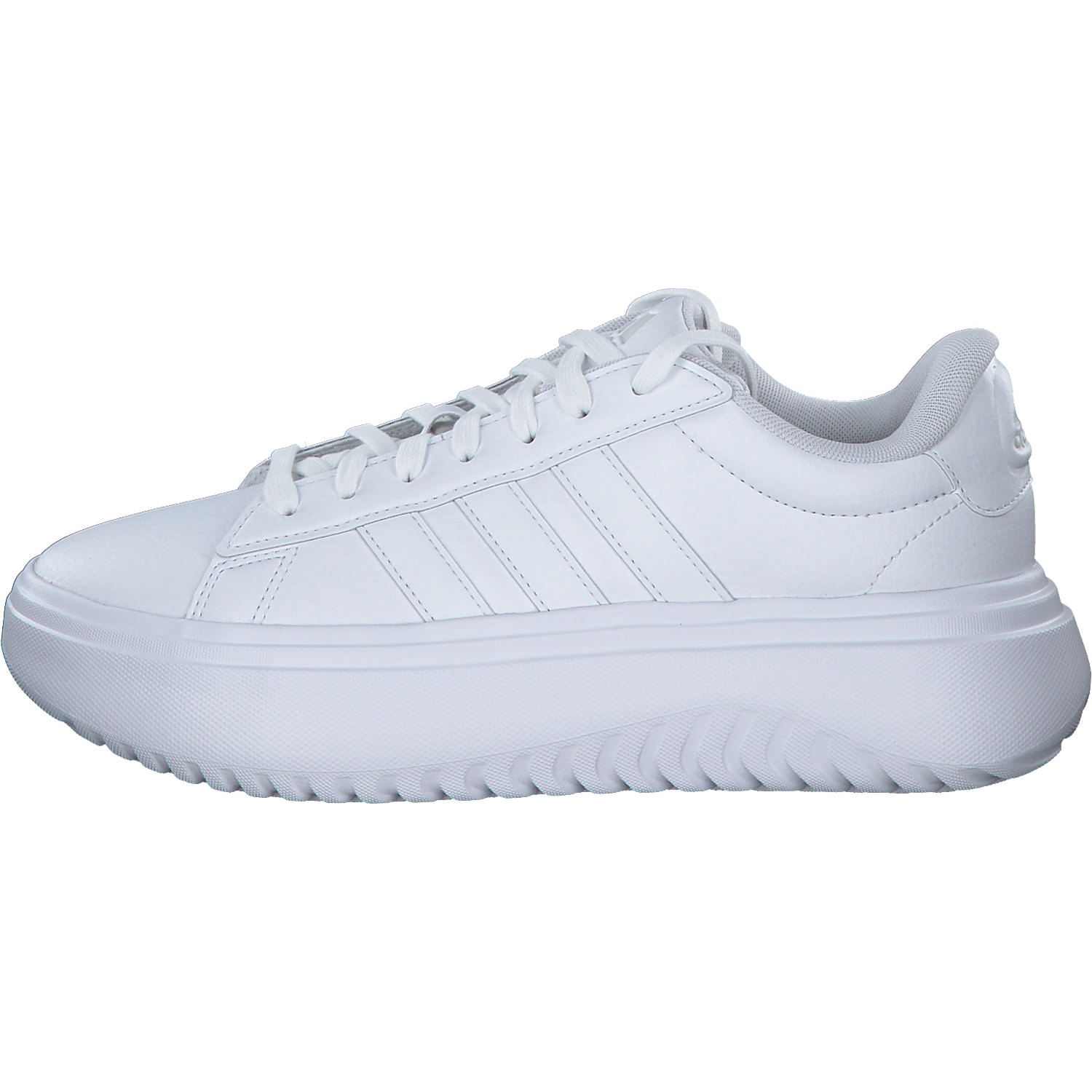 Adidas Grand Court Platform Suede, Schnürschuhe, Damen, Weiß