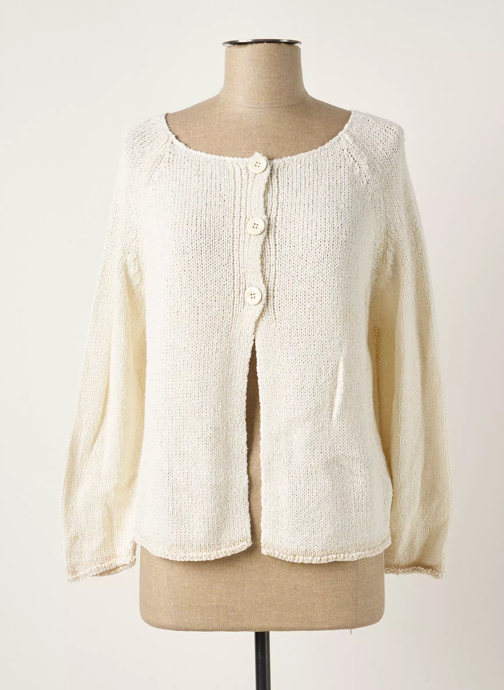 Poles Cardigans Femme couleur beige