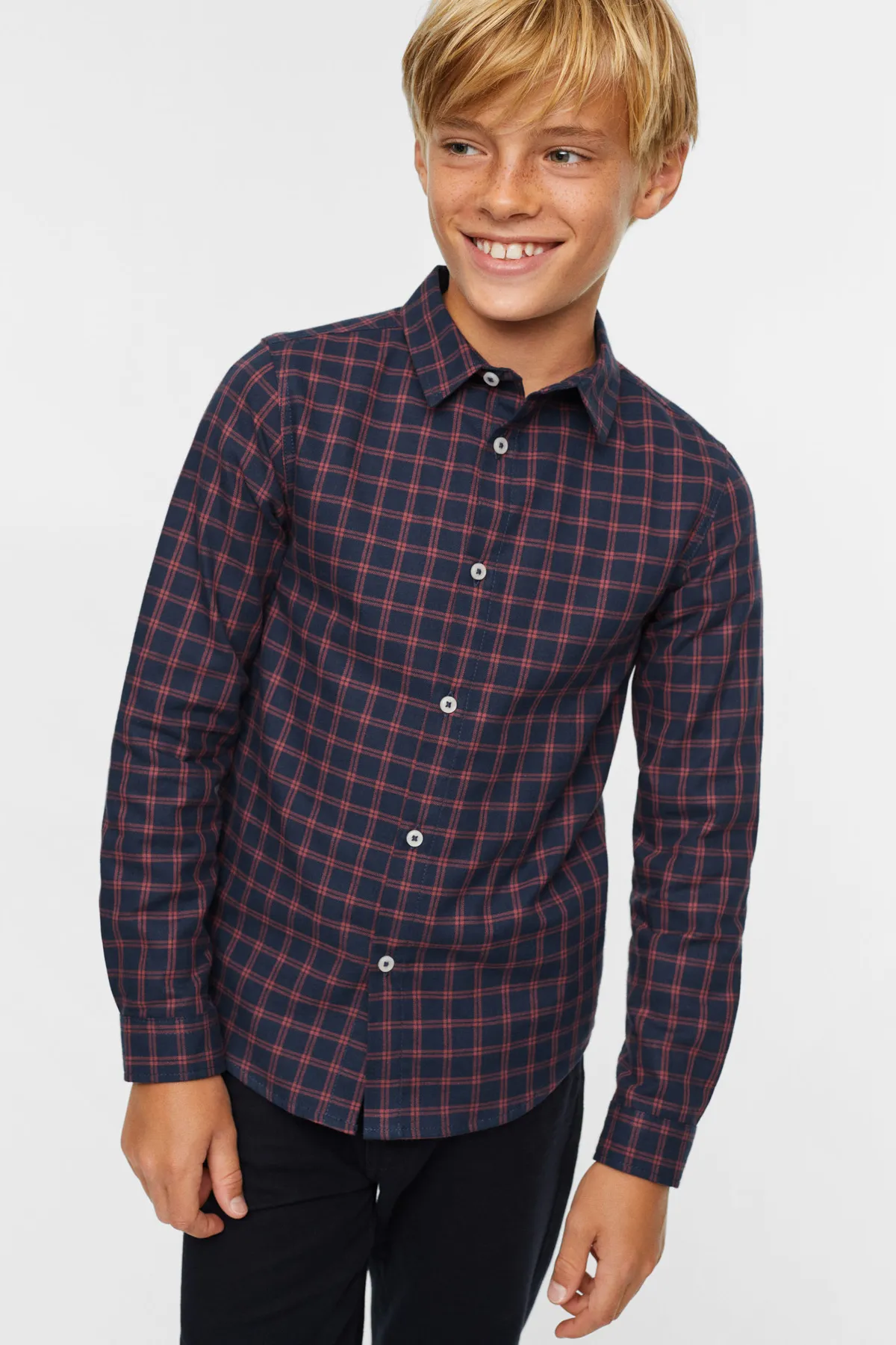 MANGO Kids  37024382 Hemden Burgund