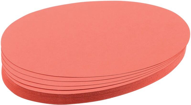 Franken Oval Moderationskarten 19 x 11 cm Rot UMZ 1119 07 500 Stück