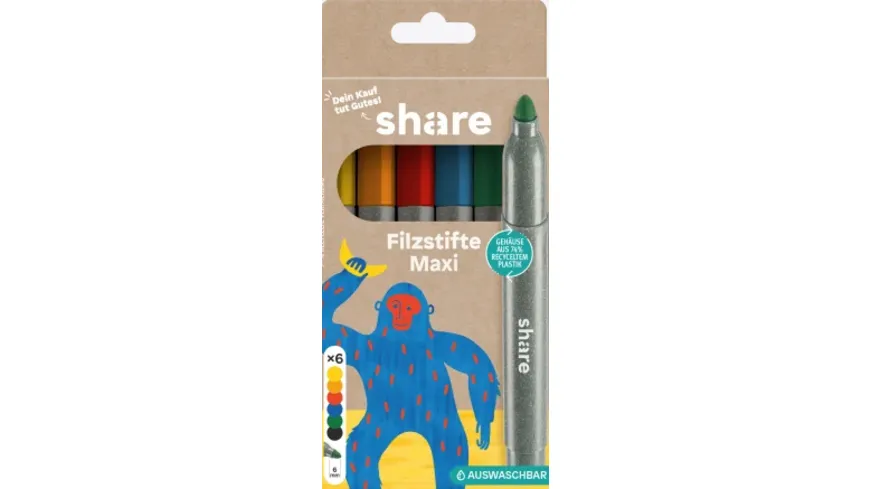 share Filzstifte Maxi 6er Set