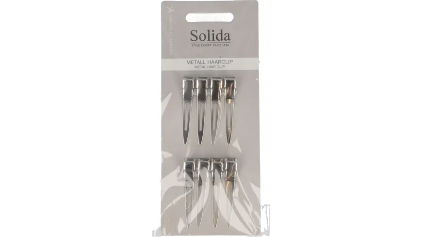 Solida Haarclip Metall 8 Stück