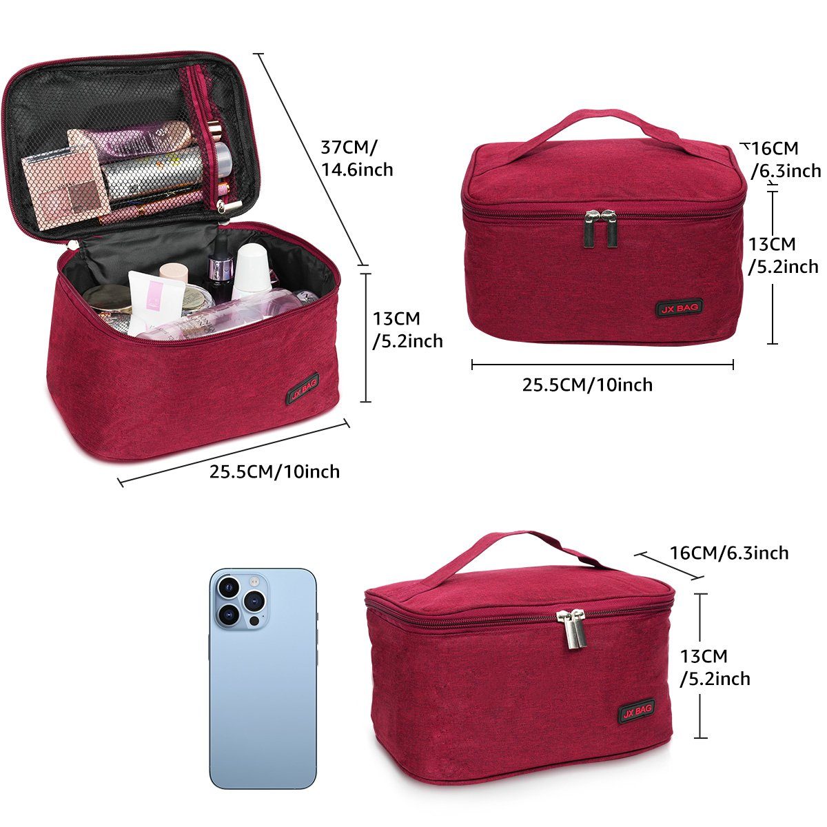 7Magic Kosmetiktasche Kulturbeutel Reise Kulturtasche zum Aufhängen mit Trennwand, cosmetic bag toilet bag travel