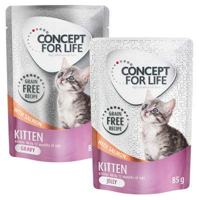 24 x 85 g Concept for Life getreidefrei Kitten Gelee & Soße zum Sonderpreis!