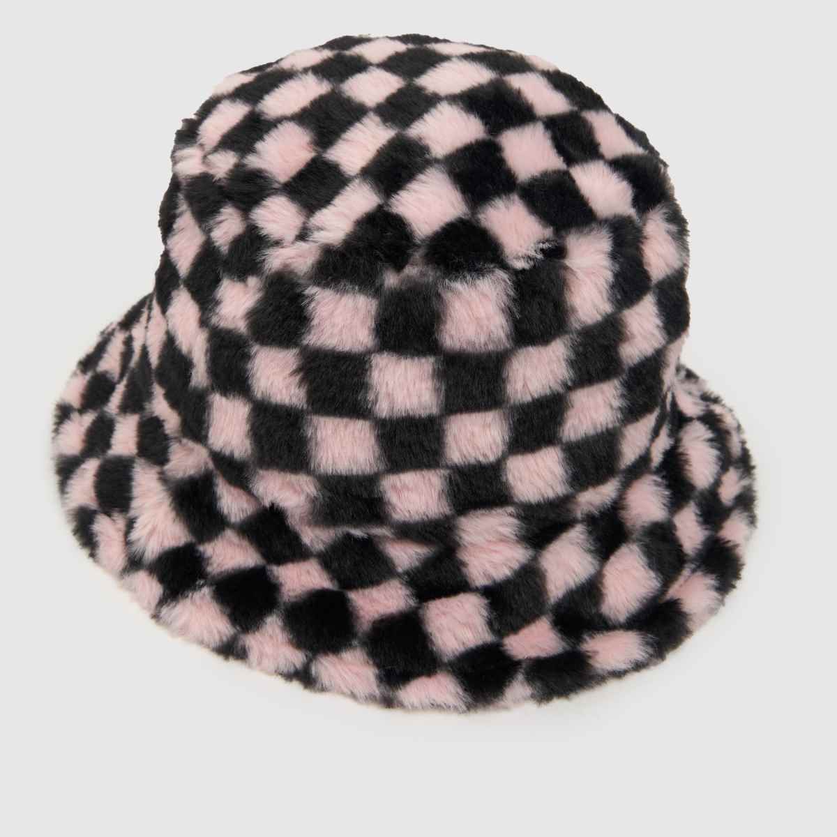 KANGOL fekete és rózsaszín műszőrme kalap