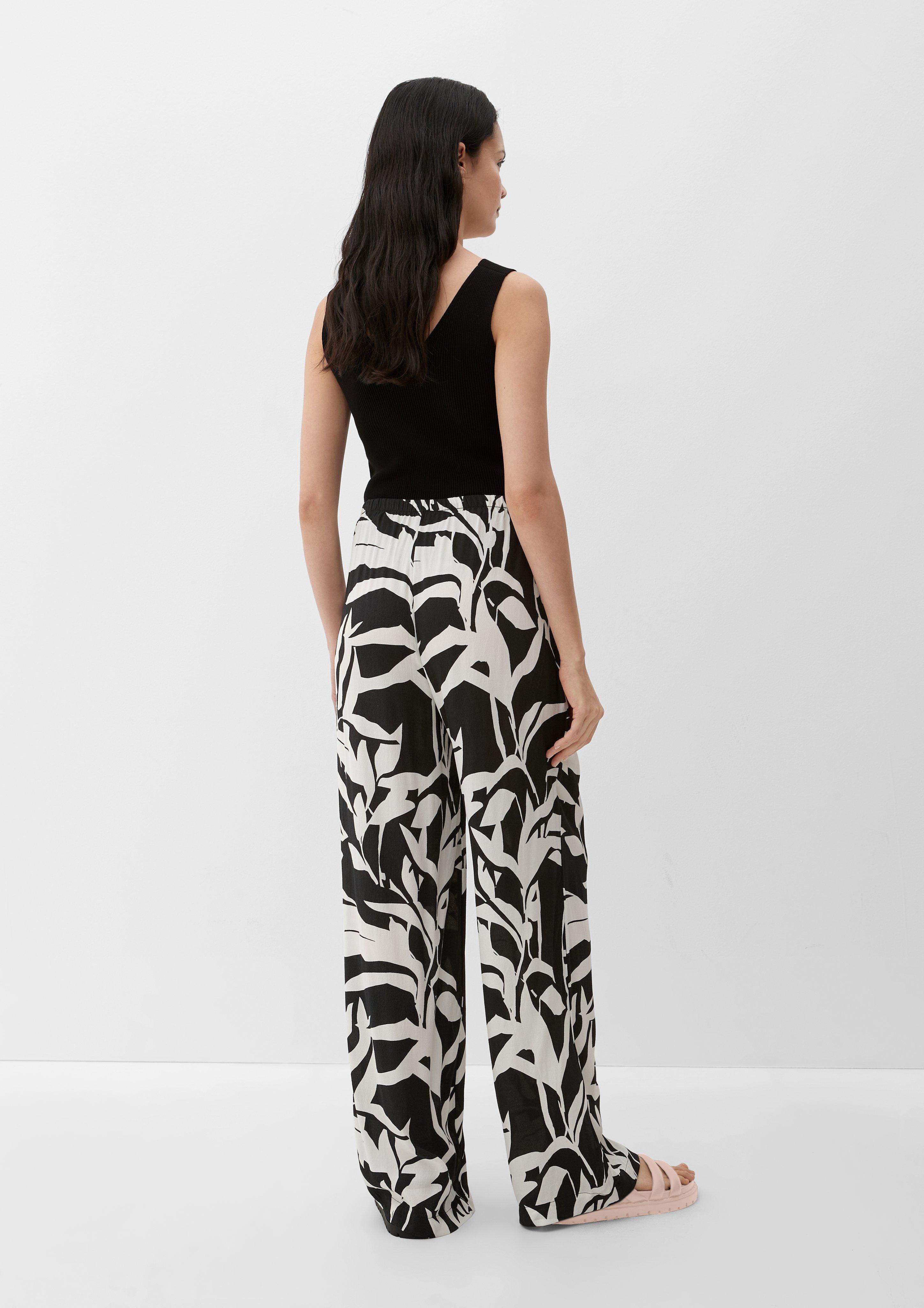 Loose: Hose mit Crêpe-Struktur  2131909-99A3