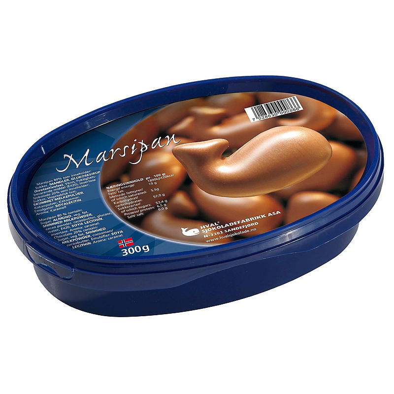 Hval Marsipan m/sjokolade 300 g, Hval