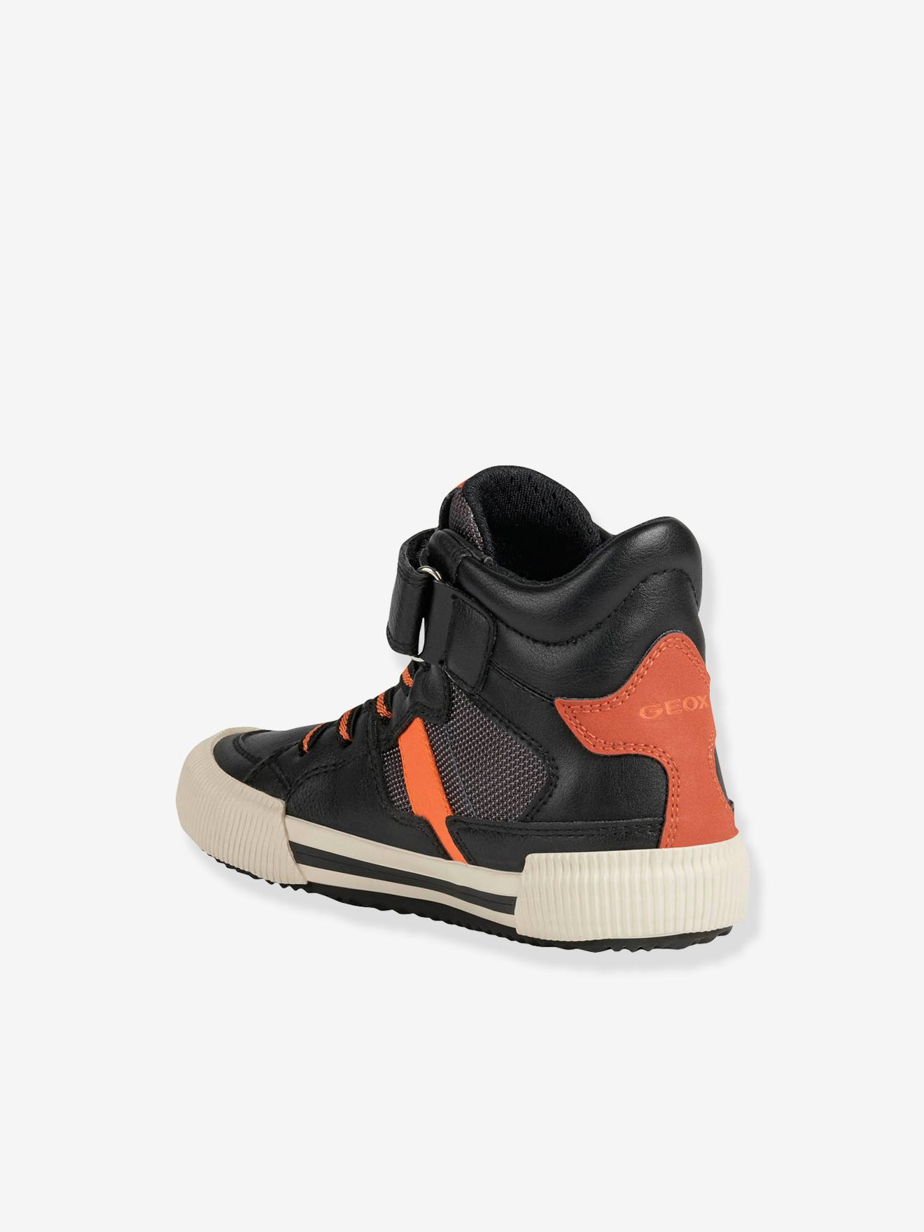 Baskets MID garçon J Alonisso Boy B-GBK GEOX® noir orange