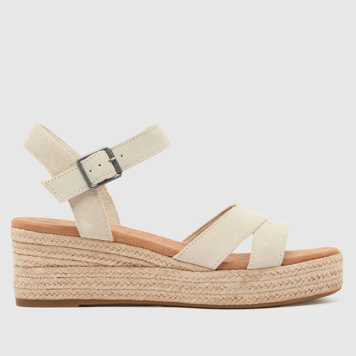 Sandály na klínku TOMS Audrey v krémově bílé multi